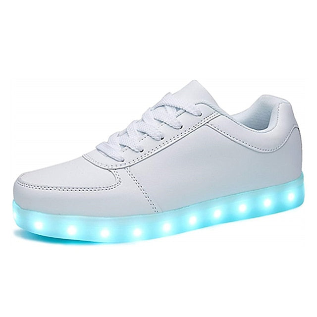 for Up – LED Sneakers USB Gold and Women Light Men