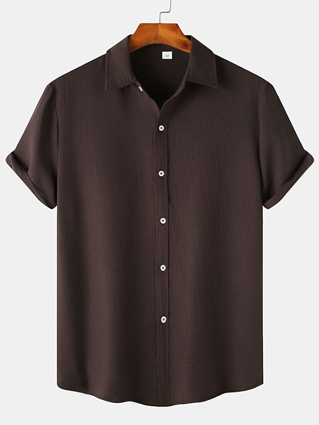 Black Wine Short Blue Casual Men's Sleeve Pink Shirt Yellow