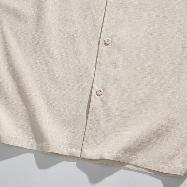 Men's Cotton Linen Shirt White