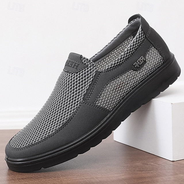 and Sneakers Slip-On Men's Breathable Lightweight Mesh -