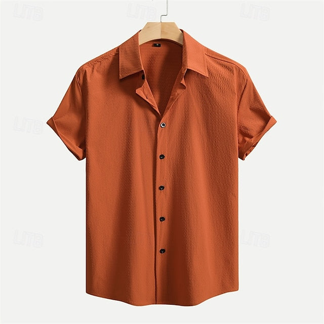 Button Casual Men's Summer Shirt Up
