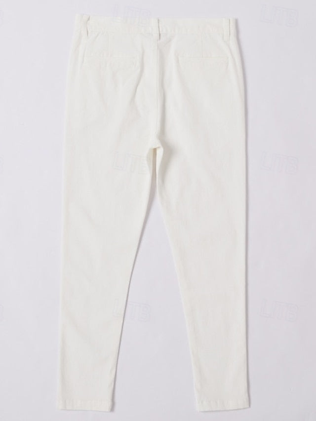 Skinny Chinos Pants Men's Trousers Chino Casual