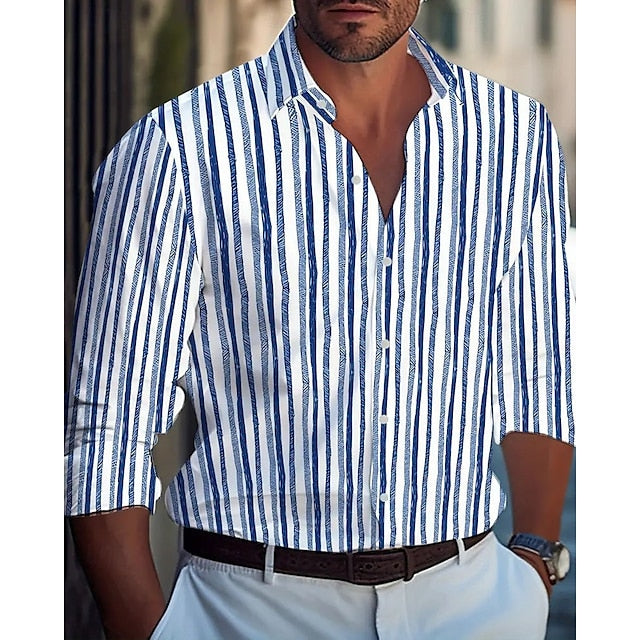 Beach Button Up Casual Shirt Black Yellow Men's