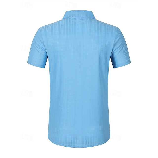 Men's Up Shirt Summer Beach Casual Button
