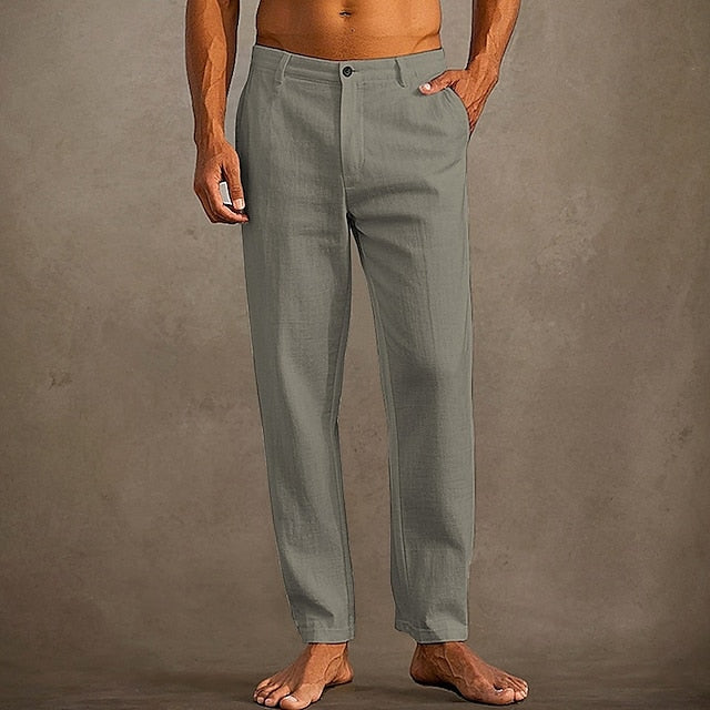 Trousers Pants Pants Pocket Linen Pants Summer Beach Men's