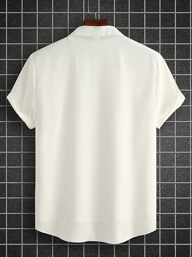 Casual Black Up Button Men's Summer Shirt