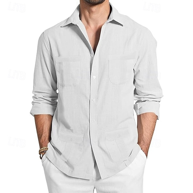 Linen Up Men's Cotton Casual Button Shirt