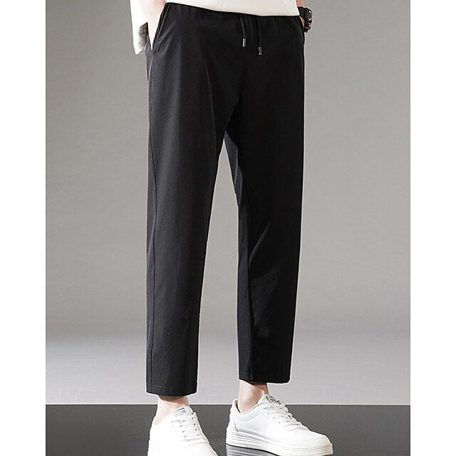 Pants Casual Waist Elastic Men's Pocket Drawstring Trousers