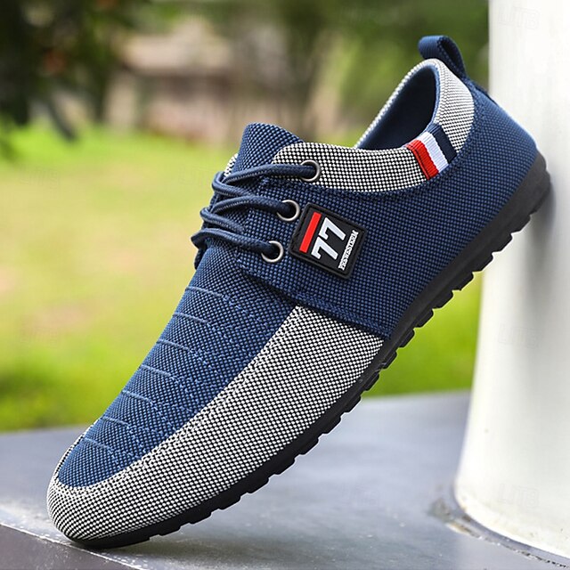 Sneakers – Two-Tone Men's Breathable Casual Knit Nylon