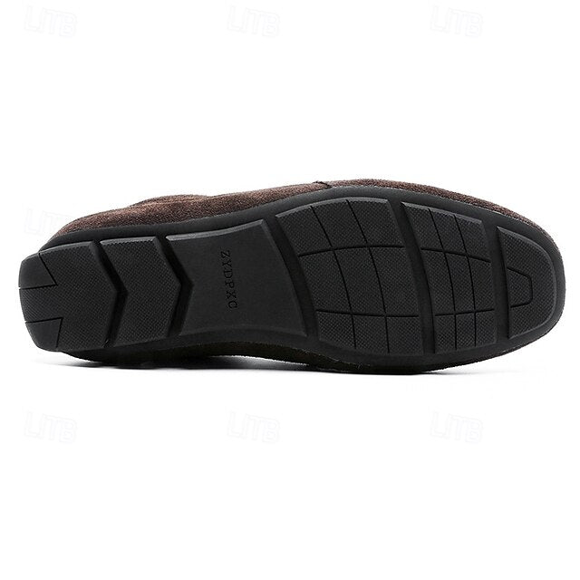 Men's with Rubber White Brown Sneakers Sole Suede Dark