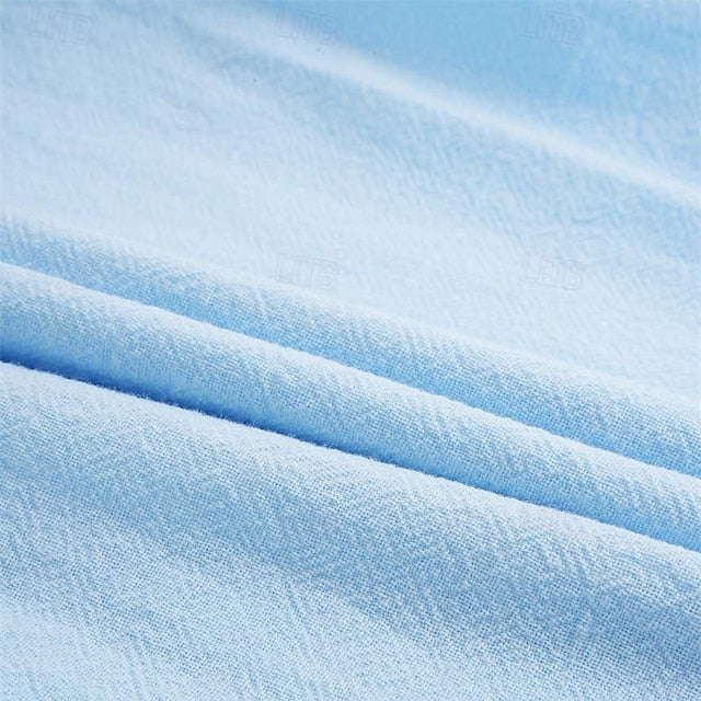 Men's Guayabera Shirt Linen Summer Beach