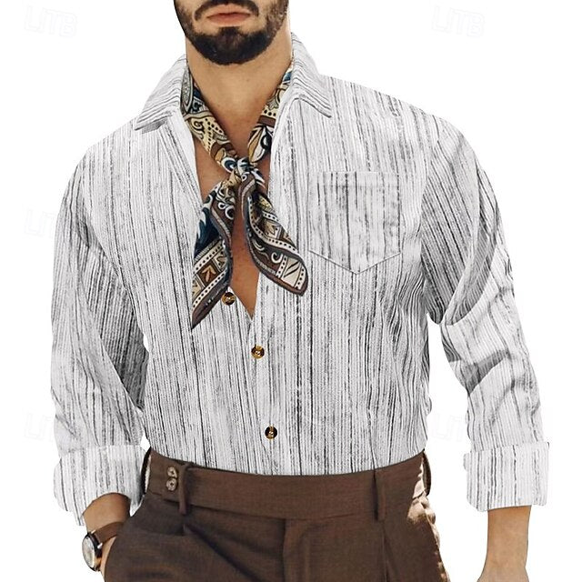 Button Shirt Casual Beach Summer Up Men's