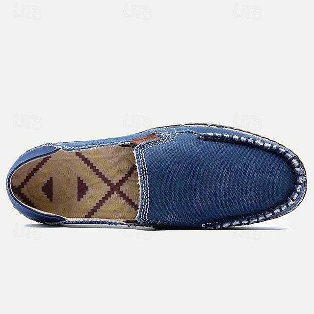 Men's Slip-On Casual Loafers Lightweight Canvas – and