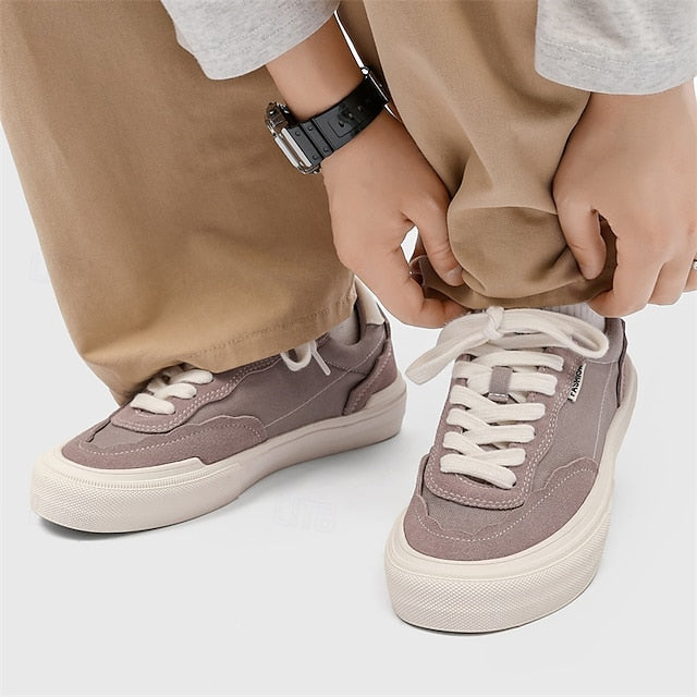 Comfortable Canvas Sneakers Slip Walking Casual Men's Suede