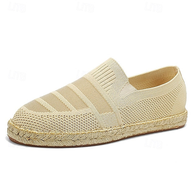 Men's with – Design Vacation Woven Espadrilles Beige