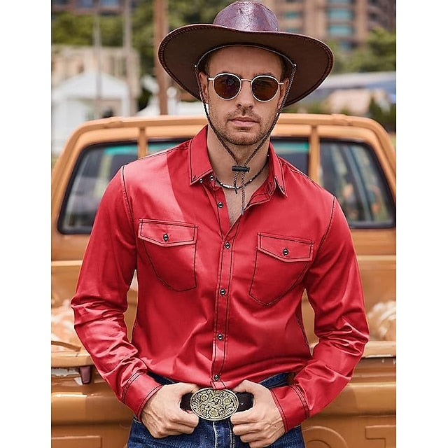 Up Summer Button Men's Shirt Beach Casual