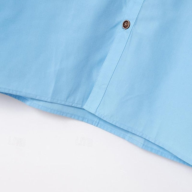 Casual Men's Button Beach Shirt Summer Up