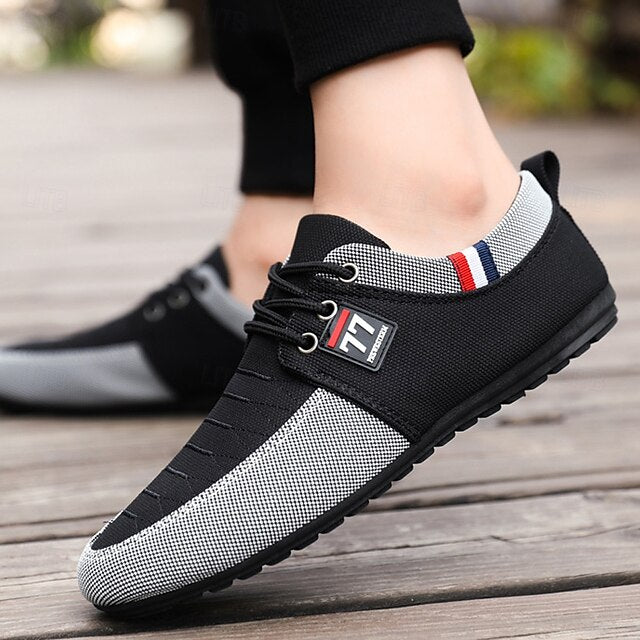 Sneakers – Two-Tone Men's Breathable Casual Knit Nylon