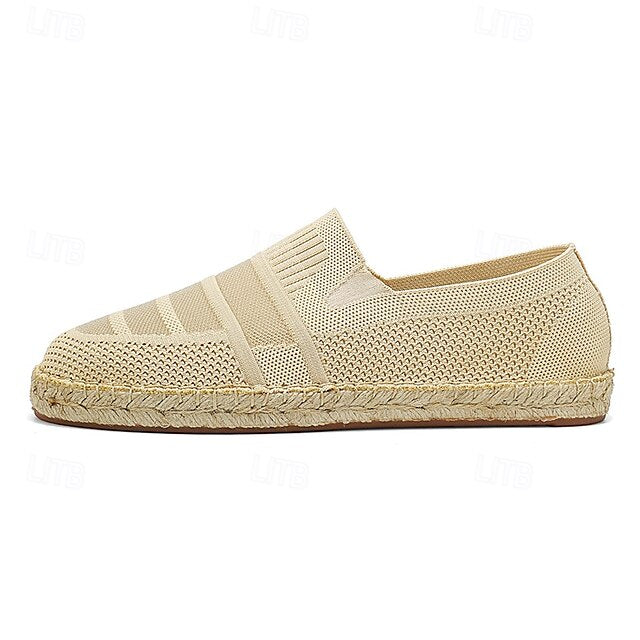 Men's with – Design Vacation Woven Espadrilles Beige