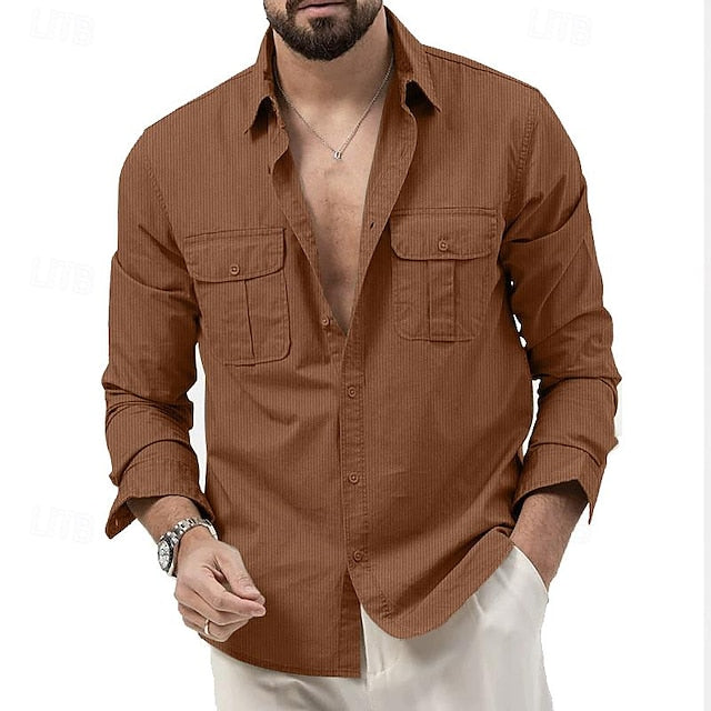Men's Beach Summer Up Button Casual Shirt