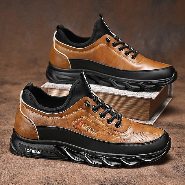 Shoes Men's in Outdoor Black Tan Rugged