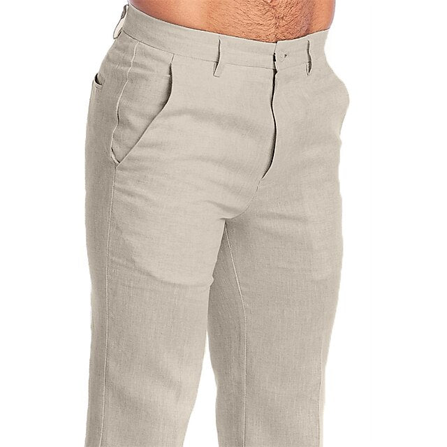 Dress Pants Beach Linen Trousers Men's Summer Pants Pants