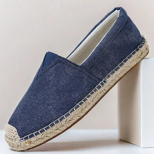 Shoes Slip-On Men's Rope with Canvas Red Espadrille Jute