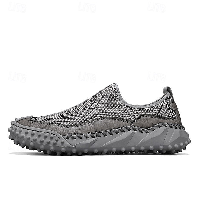 Brown Breathable Mesh with Sports Men's Sandals Upper and