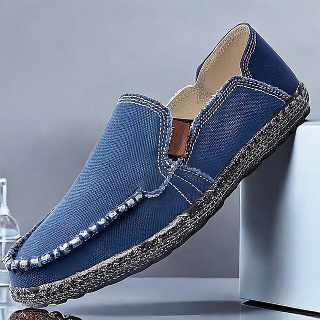 Men's Slip-On Casual Loafers Lightweight Canvas – and