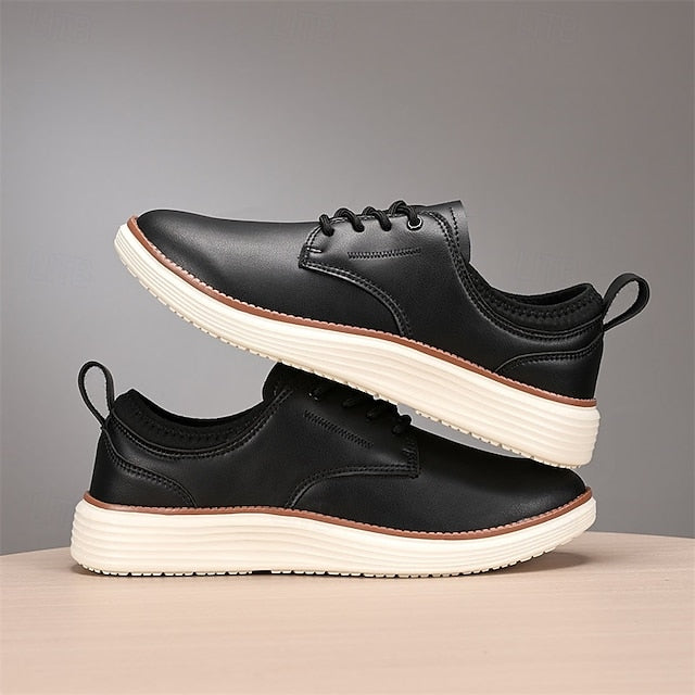 Blue Oxford Lace-Up Leather Shoes Men's – Navy Classic