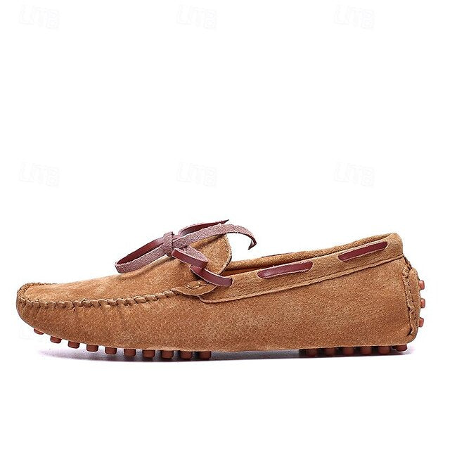 Men's Blue - Casual Driving Shoes Loafers Slip-On Suede