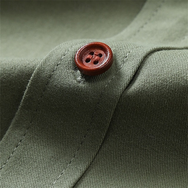 Shirt Workwear Casual Work Men's Shirts Button