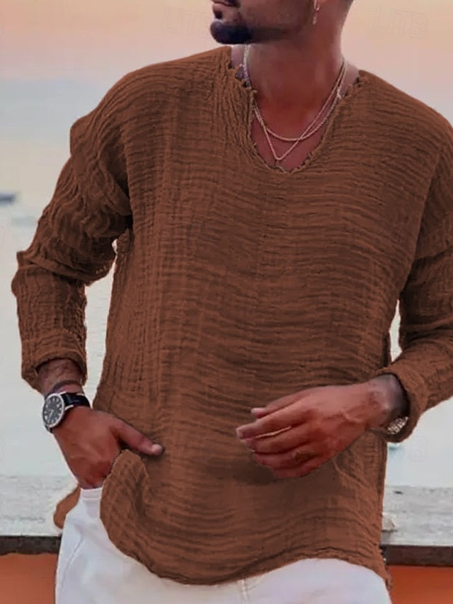 Wear Beach Men's Linen Summer Shirt Casual