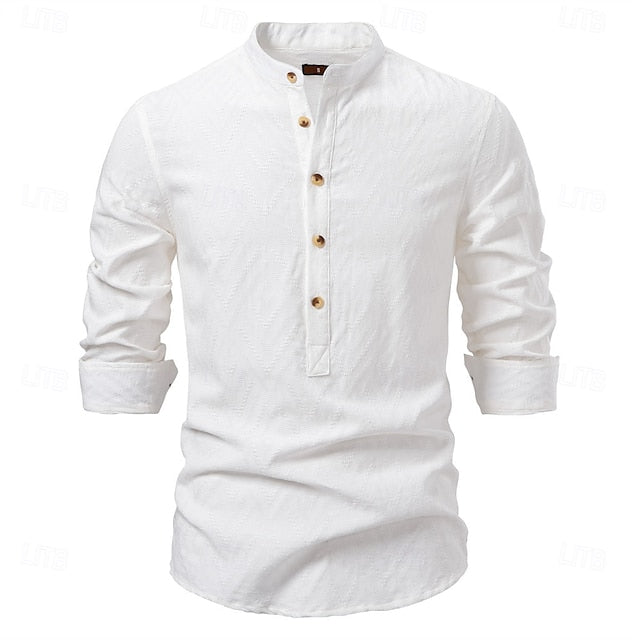 Shirt Beach Summer Popover Men's Casual