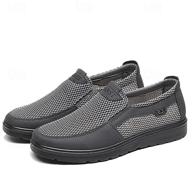 and Sneakers Slip-On Men's Breathable Lightweight Mesh -