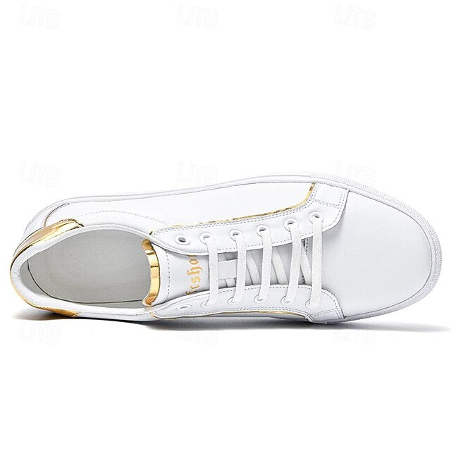 Casual Men's Walking Split Sneakers Leather Comfortable