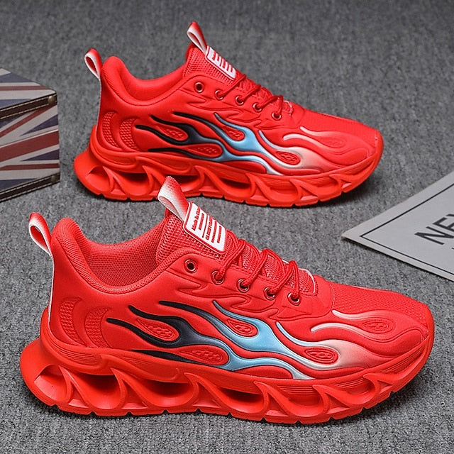 Detailing Red Men's Flame with Running Shoes