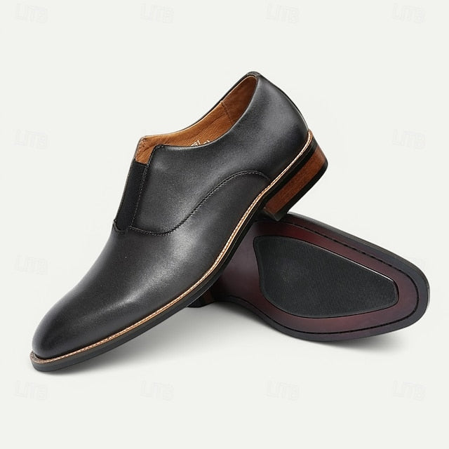 Slip-On Men's – Jacquard Loafers Floral Black Red and