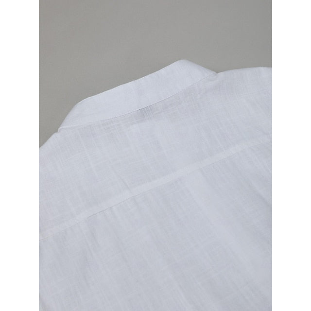 Summer Band Men's Collar Shirt Linen