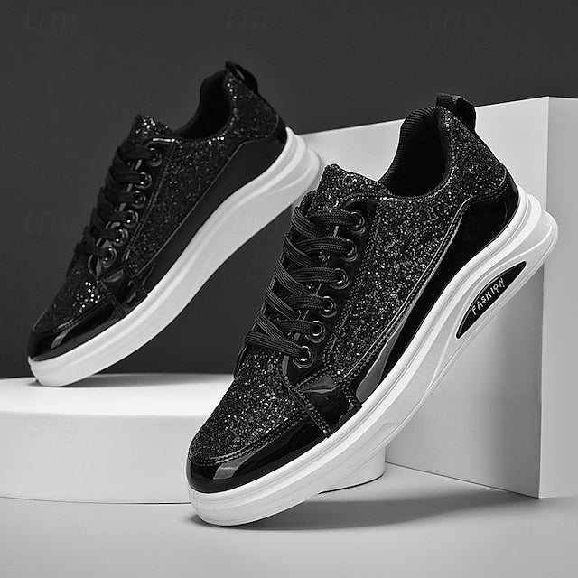 PU Casual Walking Slip Comfortable Sneakers Men's Leather