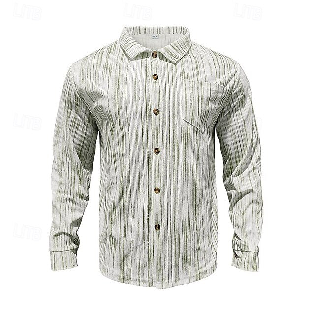 Button Shirt Casual Beach Summer Up Men's