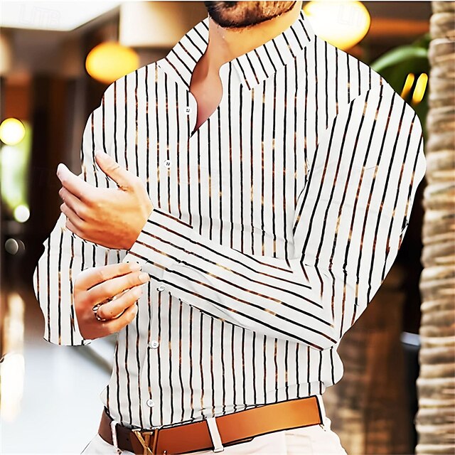 Casual Men's Shirt Summer Up Beach Button