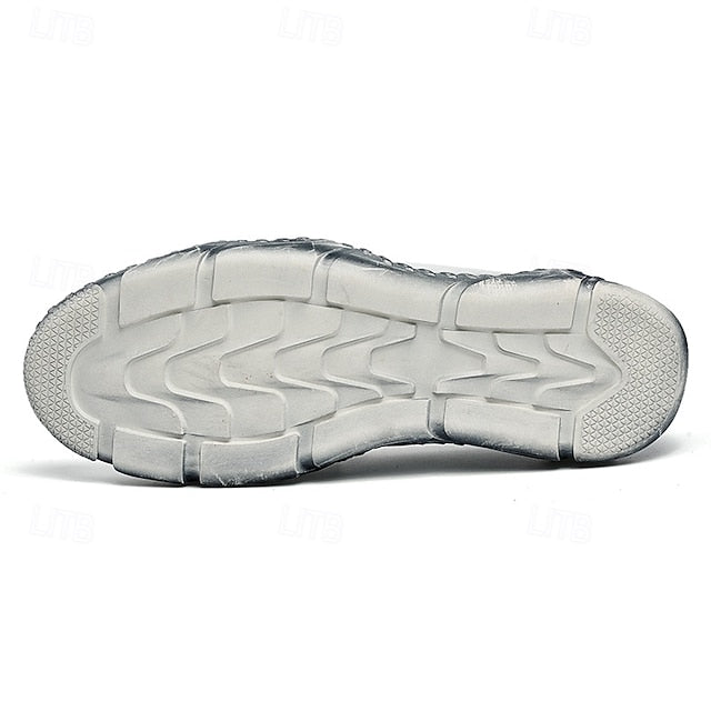 Faux - with Leather Detail Men's White Moccasins Tassel