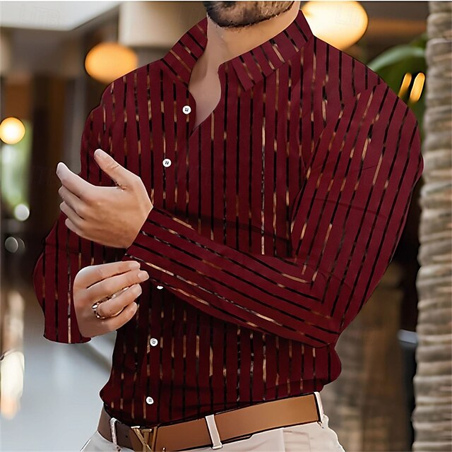 Casual Men's Shirt Summer Up Beach Button