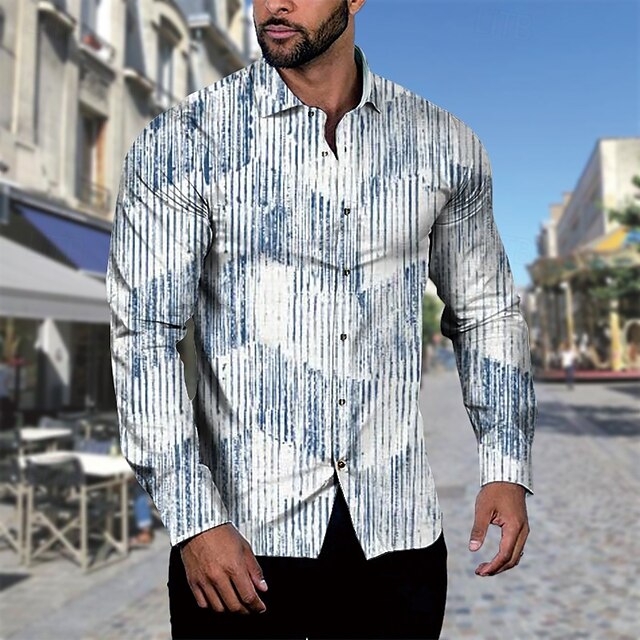 Men's Up Beach Shirt Summer Button Casual