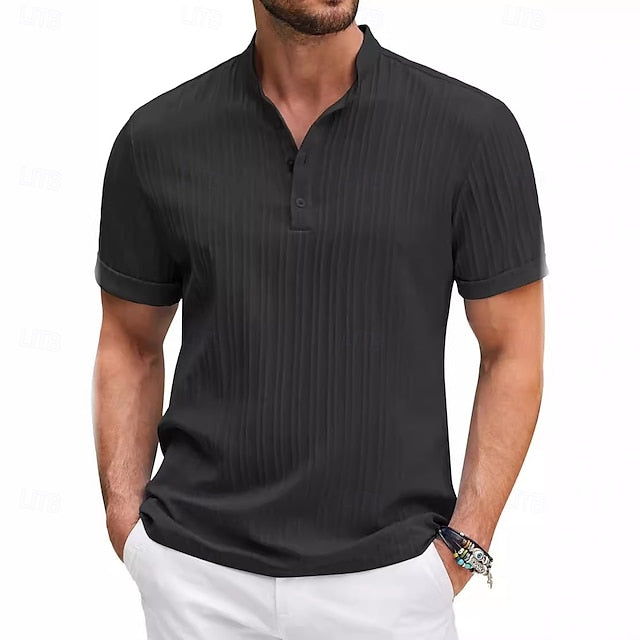 Beach Men's Casual Button Shirt Summer Up