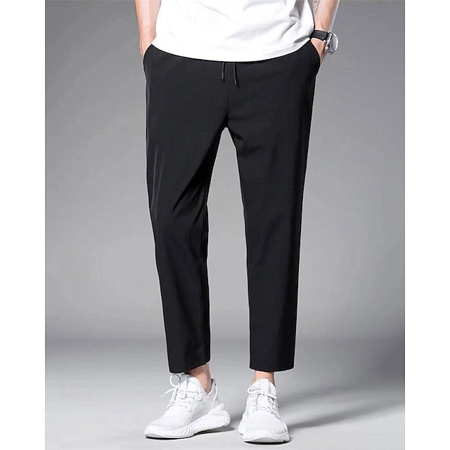 Casual Skinny Trousers Pocket Drawstring Men's Pants