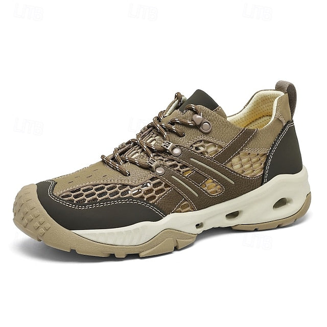 Outdoor Trail Running Sneakers Hiking Men's Durable - Khaki