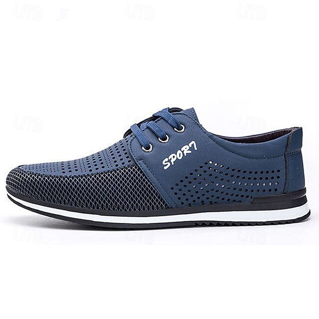 Breathable - with Navy Mesh Shoes Blue Upper Men's Sports