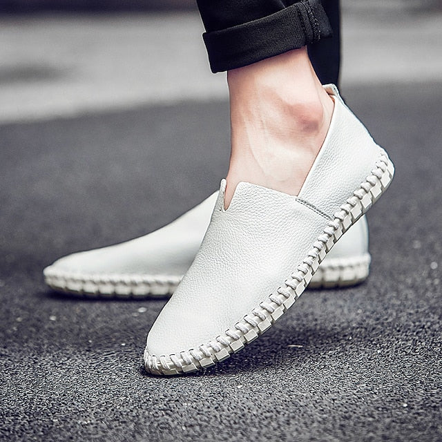 Leather Men's Loafers Slip-On